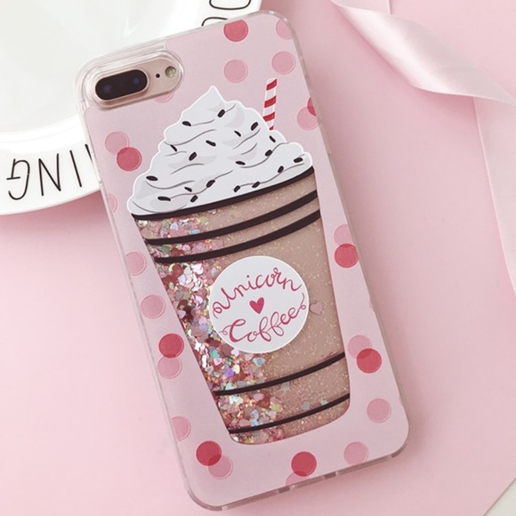 5 ⭐️ Rated! 😍 Unicorn Coffee Glitter iPhone Case - Picture 5 of 5